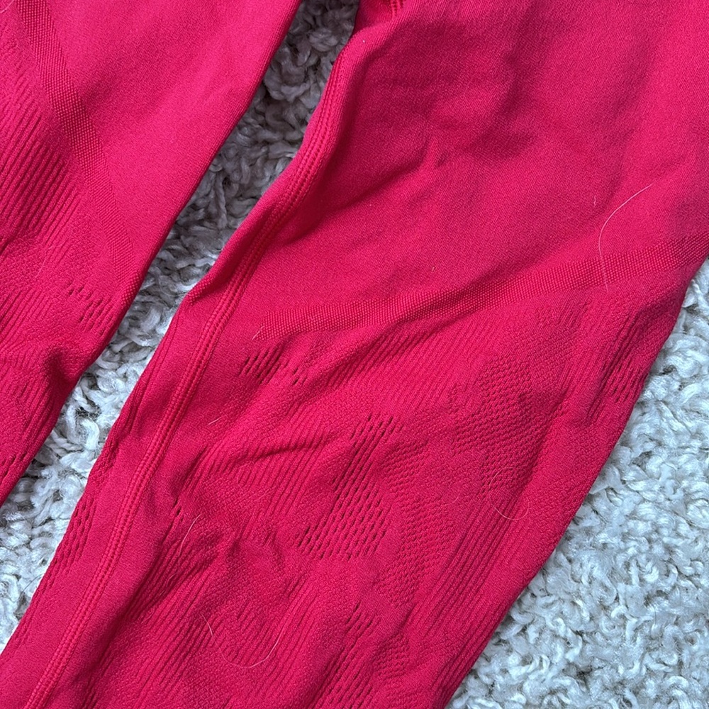 Fabletics Medium Leggings, Red With Pattern - image 2